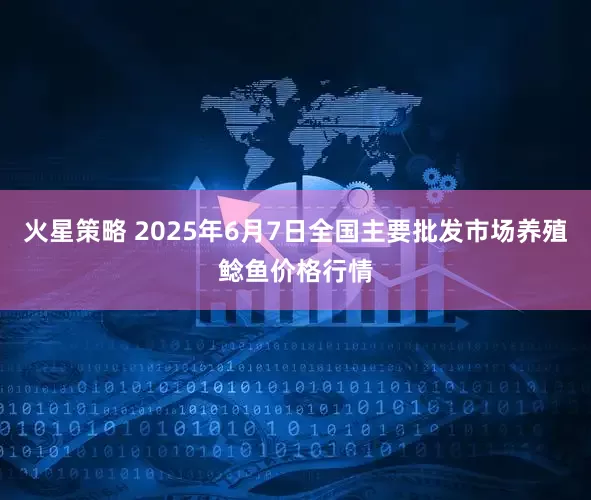 火星策略 2025年6月7日全国主要批发市场养殖鲶鱼价格行情